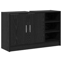 Badkamerkast met plank Zwart Eiken 90 x 29 x 55 cm Bewerkt hout