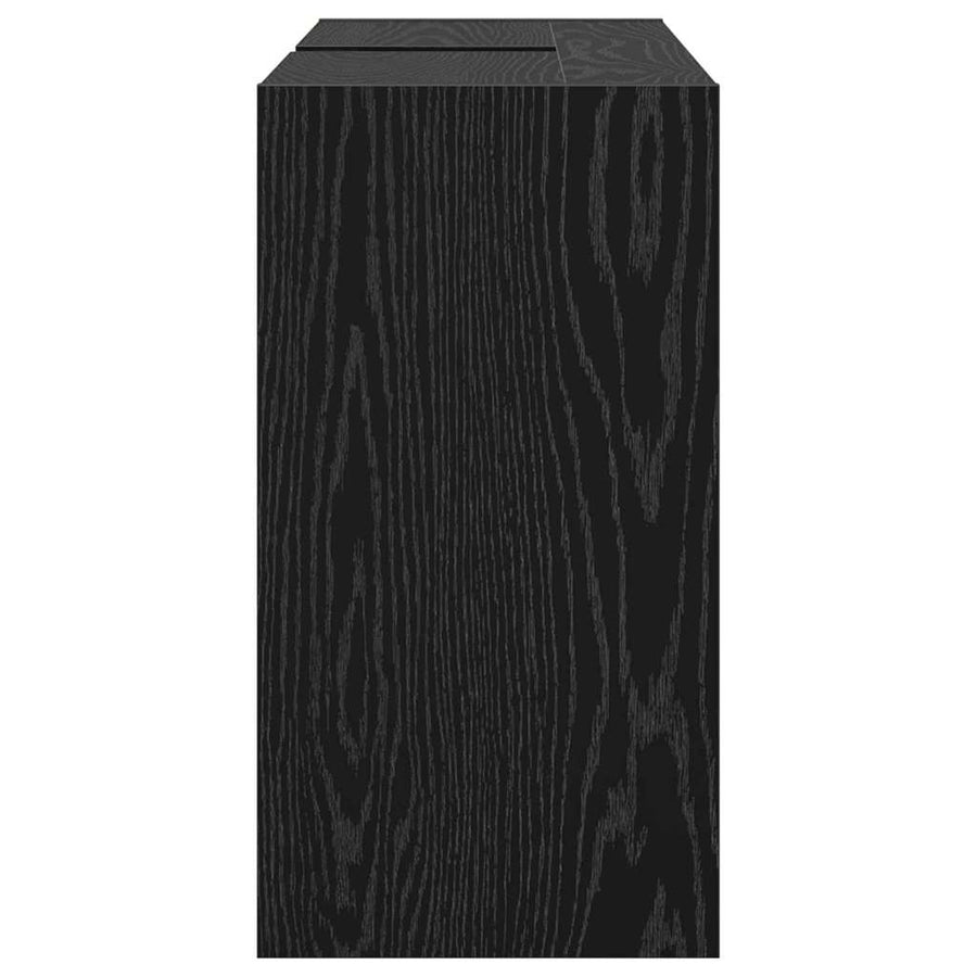 Badkamerkast met plank Zwart Eiken 90 x 29 x 55 cm Bewerkt hout