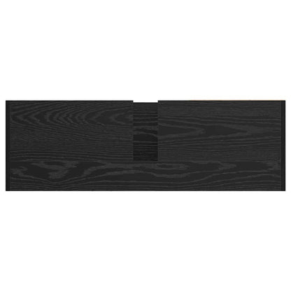 Badkamerkast met plank Zwart Eiken 90 x 29 x 55 cm Bewerkt hout