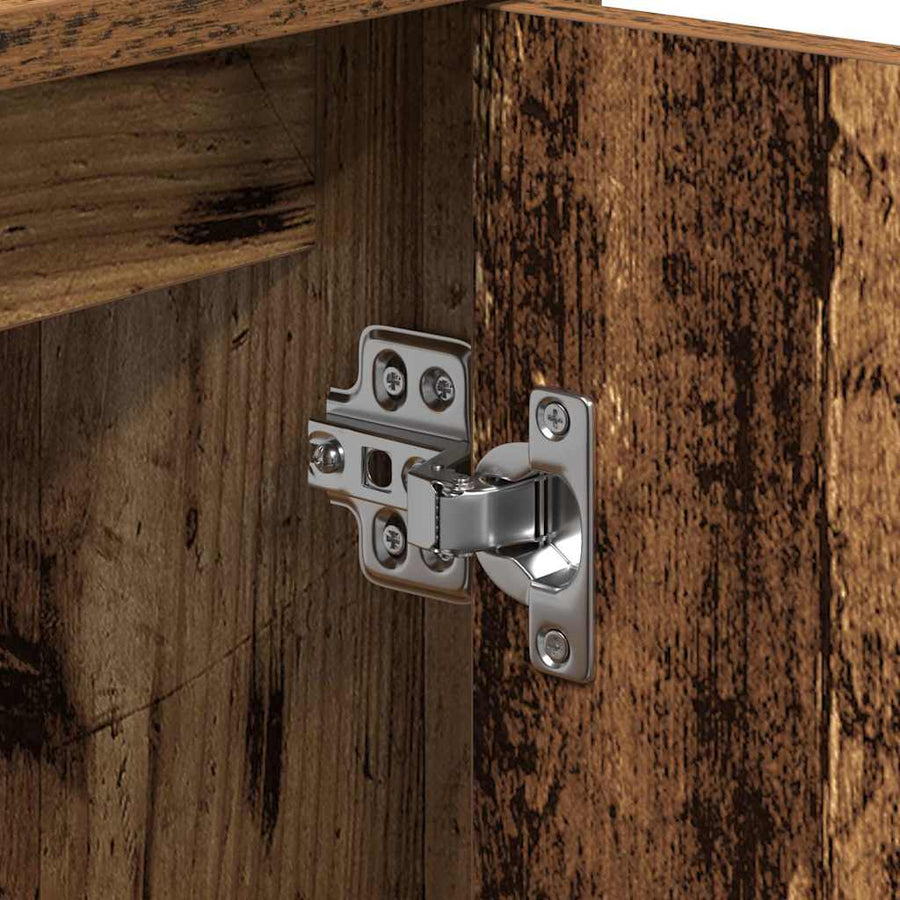 Badkamerkast met plank Oud Hout 63 x 29 x 55 cm Bewerkt hout