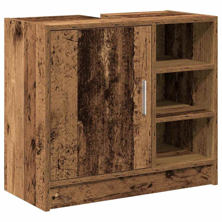 Badkamerkast met plank Oud Hout 63 x 29 x 55 cm Bewerkt hout