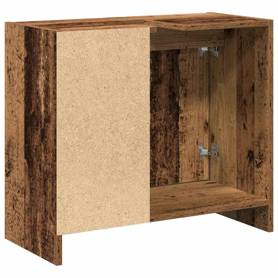 Badkamerkast met plank Oud Hout 63 x 29 x 55 cm Bewerkt hout
