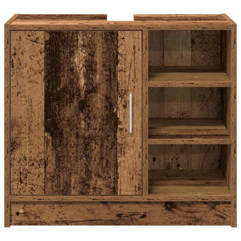 Badkamerkast met plank Oud Hout 63 x 29 x 55 cm Bewerkt hout