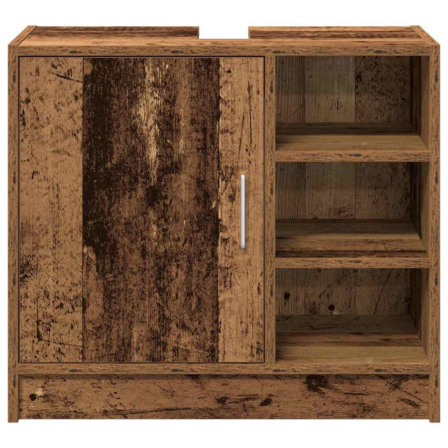 Badkamerkast met plank Oud Hout 63 x 29 x 55 cm Bewerkt hout