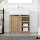 Badkamerkast 63x29x55 cm bewerkt hout eiken