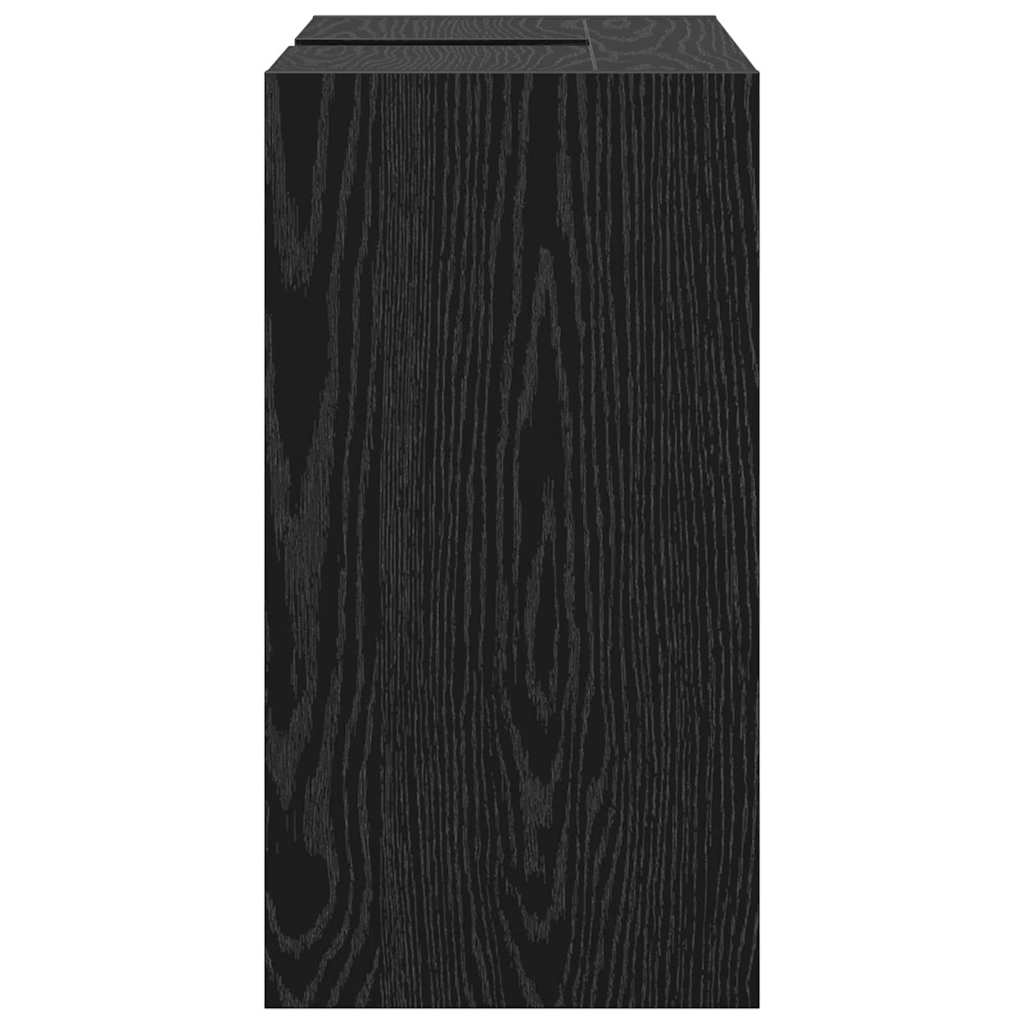 Badkamerkast met plank Zwart Eiken 63 x 29 x 55 cm Bewerkt hout