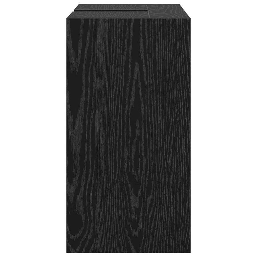 Badkamerkast met plank Zwart Eiken 63 x 29 x 55 cm Bewerkt hout
