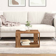 Salontafel bewerkt hout 51,5x51,5x30 cm