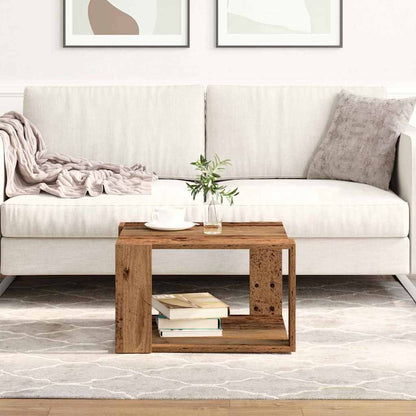 Salontafel Oud Hout 51,5 x 51,5 x 30 cm Bewerkt hout