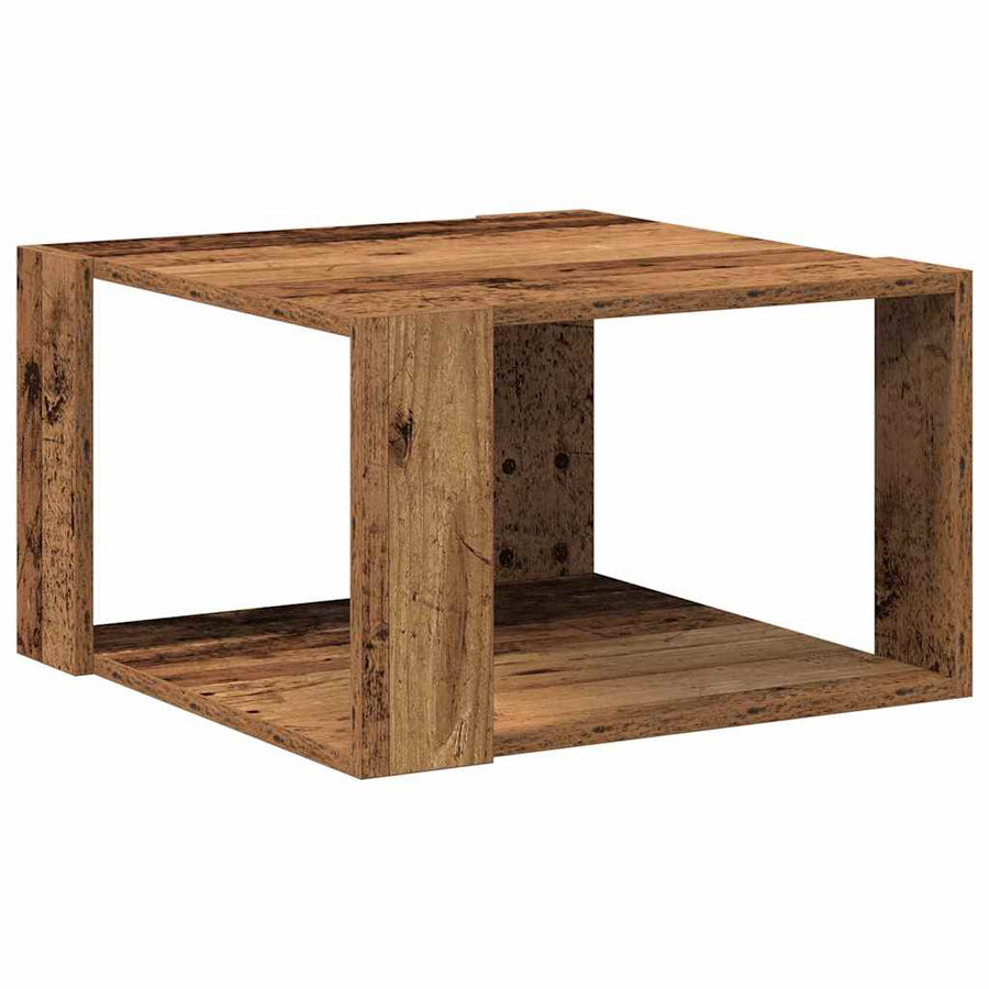 Salontafel Oud Hout 51,5 x 51,5 x 30 cm Bewerkt hout