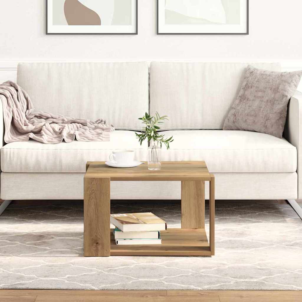 Salontafel Artisan Eiken 51,5 x 51,5 x 30 cm Bewerkt hout