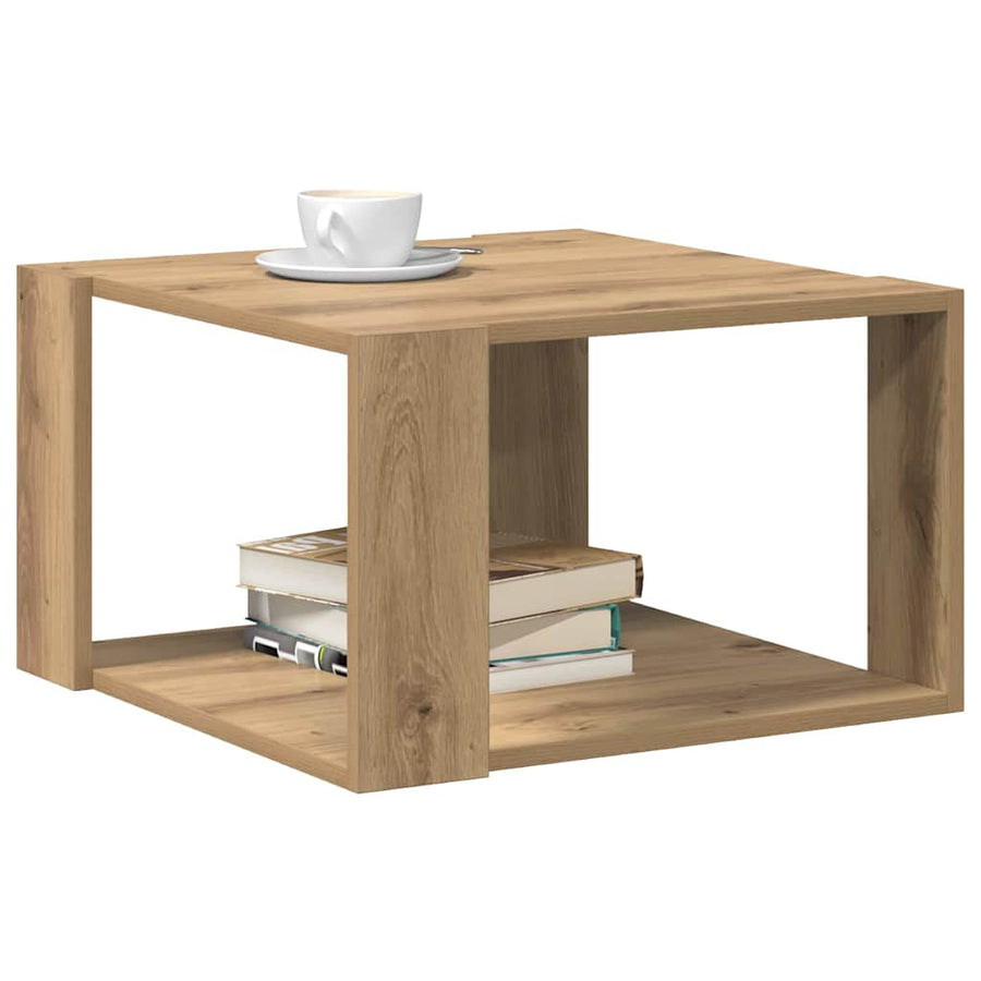 Salontafel Artisan Eiken 51,5 x 51,5 x 30 cm Bewerkt hout