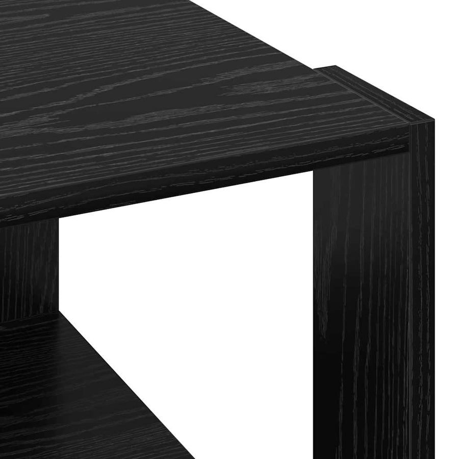 Salontafel Zwart Eiken 51,5 x 51,5 x 30 cm Bewerkt hout