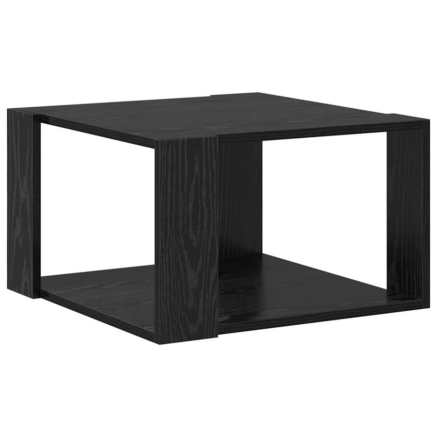 Salontafel Zwart Eiken 51,5 x 51,5 x 30 cm Bewerkt hout