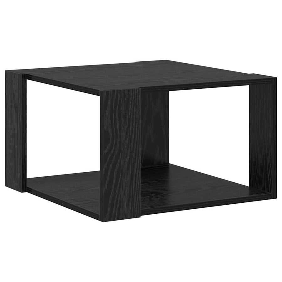 Salontafel Zwart Eiken 51,5 x 51,5 x 30 cm Bewerkt hout