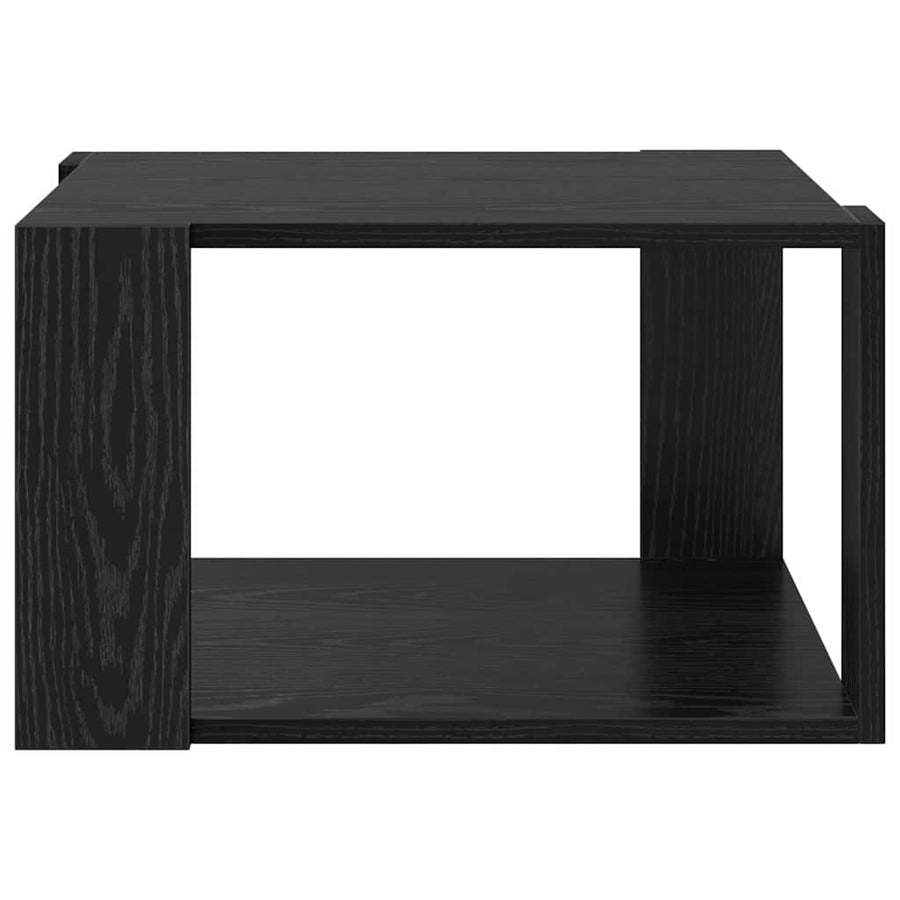 Salontafel Zwart Eiken 51,5 x 51,5 x 30 cm Bewerkt hout