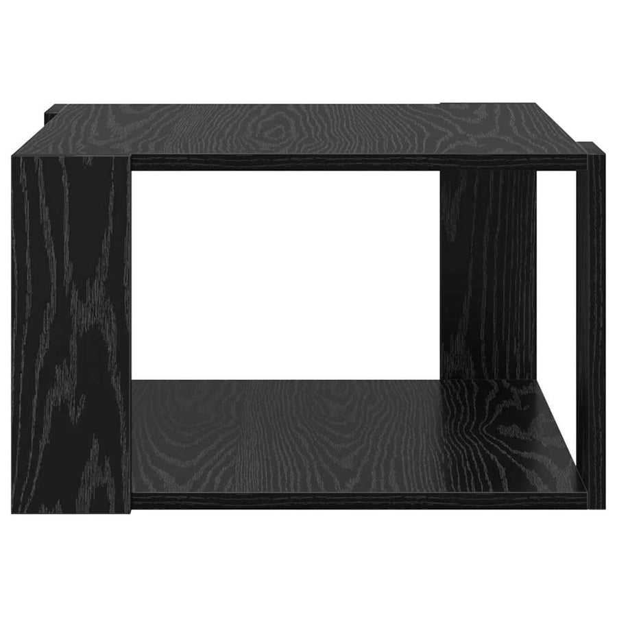 Salontafel Zwart Eiken 51,5 x 51,5 x 30 cm Bewerkt hout