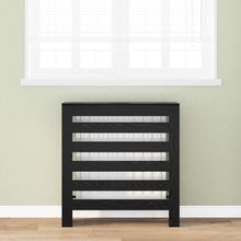 Radiatorafdekking Zwart Eiken 78 x 20 x 82 cm Bewerkt hout