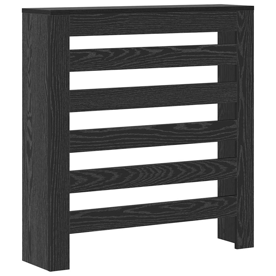 Radiatorafdekking Zwart Eiken 78 x 20 x 82 cm Bewerkt hout