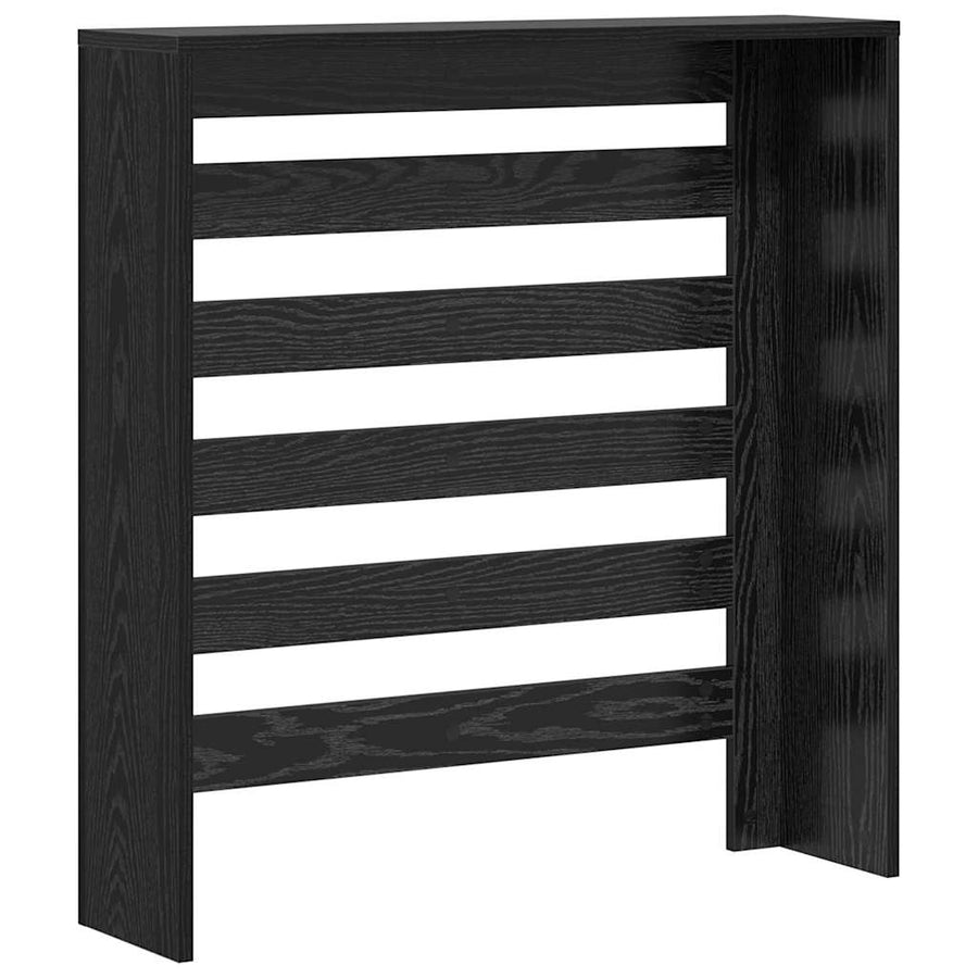 Radiatorafdekking Zwart Eiken 78 x 20 x 82 cm Bewerkt hout