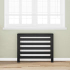 Radiator Cover Black Oak 104 x 20 x 82 cm Engineered Wood