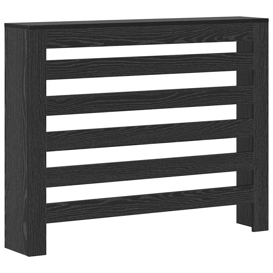 Radiatorafdekking Zwart Eiken 104 x 20 x 82 cm Bewerkt hout