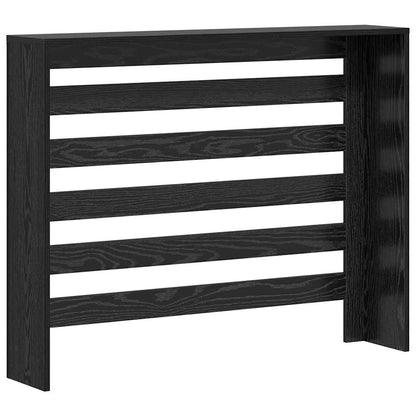 Radiatorafdekking Zwart Eiken 104 x 20 x 82 cm Bewerkt hout