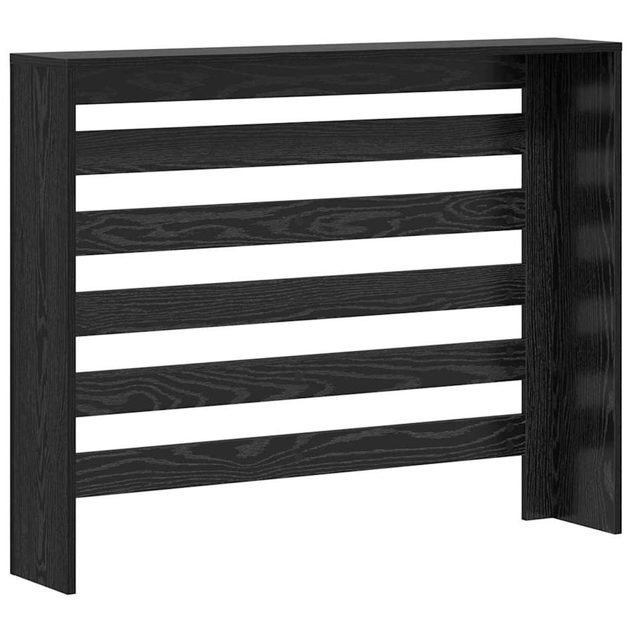 Radiatorafdekking Zwart Eiken 104 x 20 x 82 cm Bewerkt hout