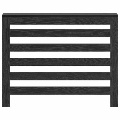 Radiatorafdekking Zwart Eiken 104 x 20 x 82 cm Bewerkt hout