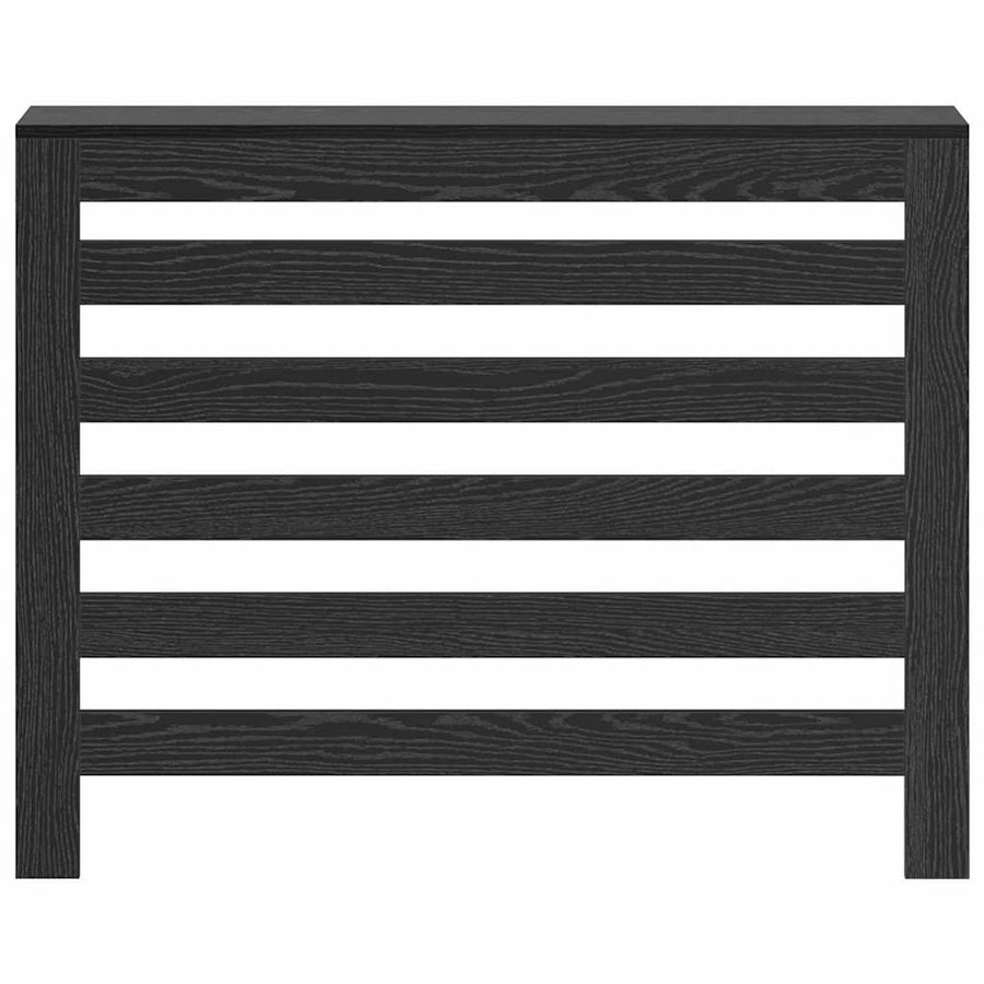 Radiatorafdekking Zwart Eiken 104 x 20 x 82 cm Bewerkt hout