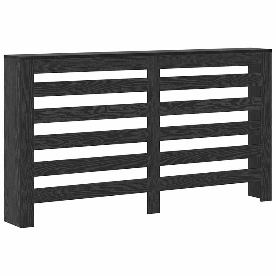 Radiatorafdekking Zwart Eiken 149 x 20 x 82 cm Bewerkt hout