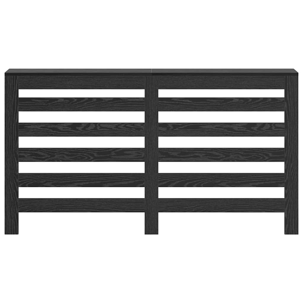 Radiatorafdekking Zwart Eiken 149 x 20 x 82 cm Bewerkt hout