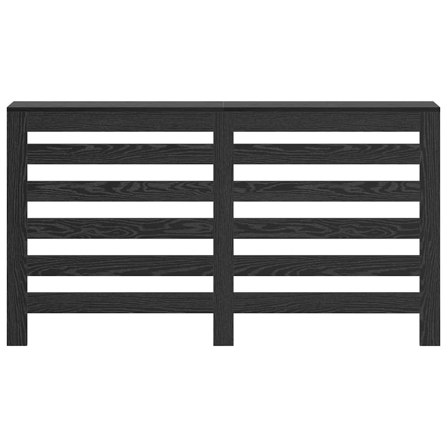 Radiatorafdekking Zwart Eiken 149 x 20 x 82 cm Bewerkt hout