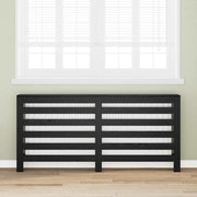 Radiatorafdekking Zwart Eiken 175 x 20 x 82 cm Bewerkt hout