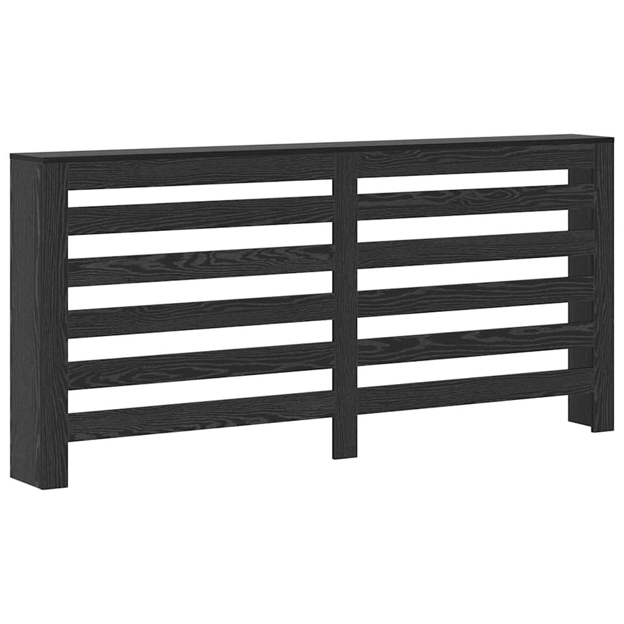 Radiatorafdekking Zwart Eiken 175 x 20 x 82 cm Bewerkt hout