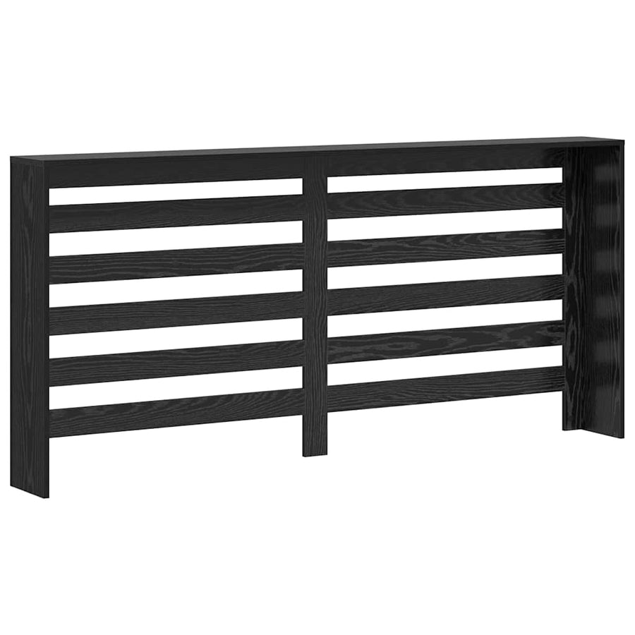 Radiatorafdekking Zwart Eiken 175 x 20 x 82 cm Bewerkt hout
