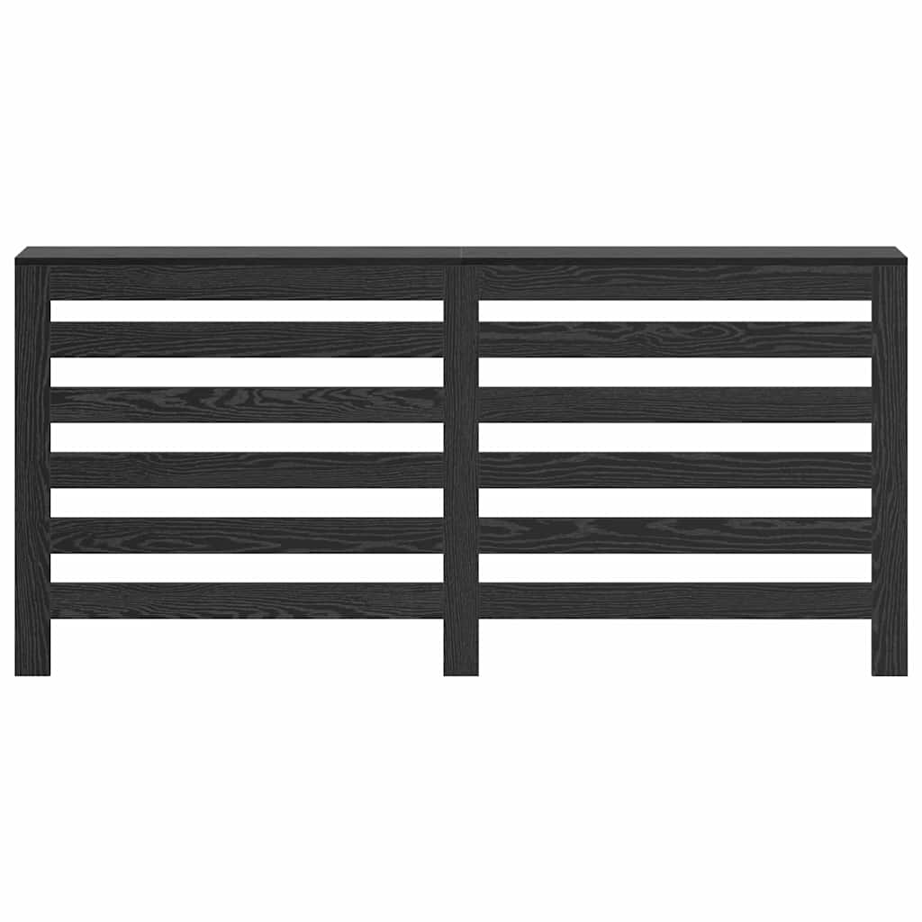 Radiatorafdekking Zwart Eiken 175 x 20 x 82 cm Bewerkt hout