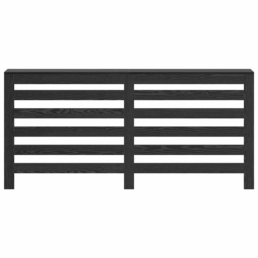 Radiatorafdekking Zwart Eiken 175 x 20 x 82 cm Bewerkt hout