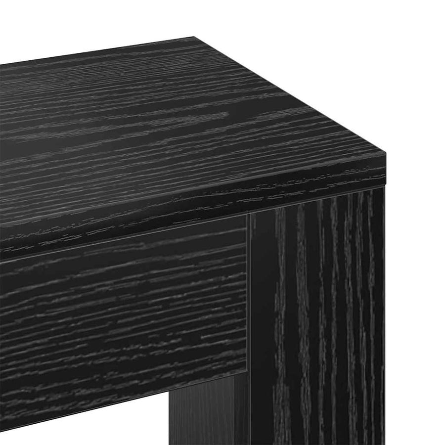 Radiatorafdekking Zwart Eiken 205 x 21,5 x 83,5 cm Bewerkt hout