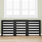 Radiatorafdekking zwart eiken 205x21,5x83,5 cm