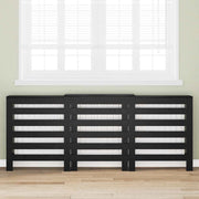 Radiatorafdekking zwart eiken 205x21,5x83,5 cm