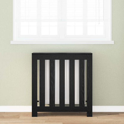 Radiatorafdekking Zwart Eiken 78 x 20 x 82 cm Bewerkt hout