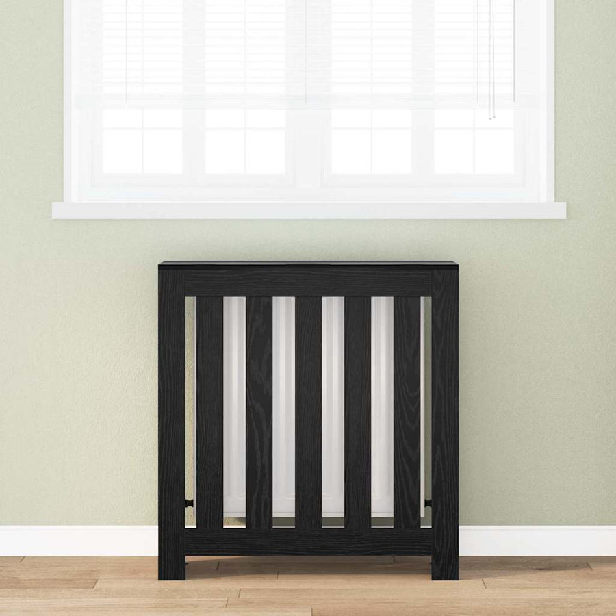 Radiatorafdekking Zwart Eiken 78 x 20 x 82 cm Bewerkt hout