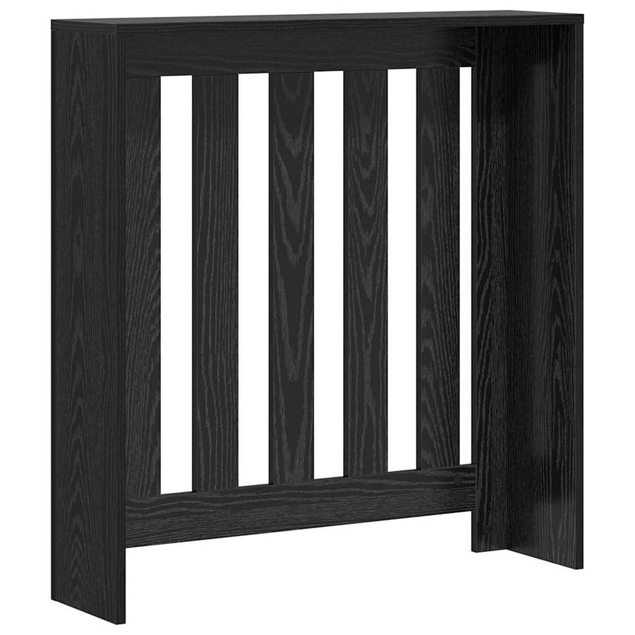Radiatorafdekking Zwart Eiken 78 x 20 x 82 cm Bewerkt hout