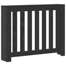 Radiatorafdekking Zwart Eiken 104 x 20 x 82 cm Bewerkt hout