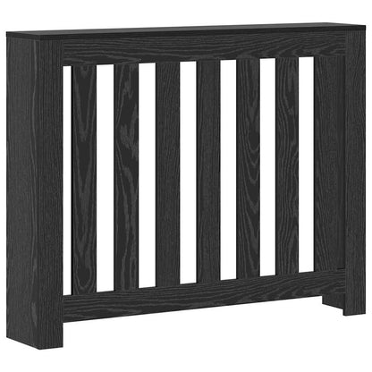 Radiatorafdekking Zwart Eiken 104 x 20 x 82 cm Bewerkt hout