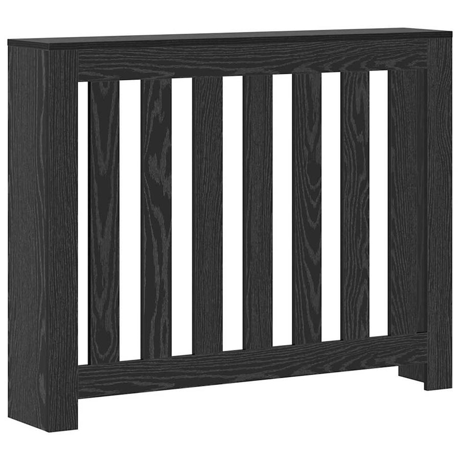 Radiatorafdekking Zwart Eiken 104 x 20 x 82 cm Bewerkt hout