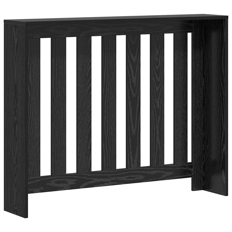 Radiatorafdekking Zwart Eiken 104 x 20 x 82 cm Bewerkt hout