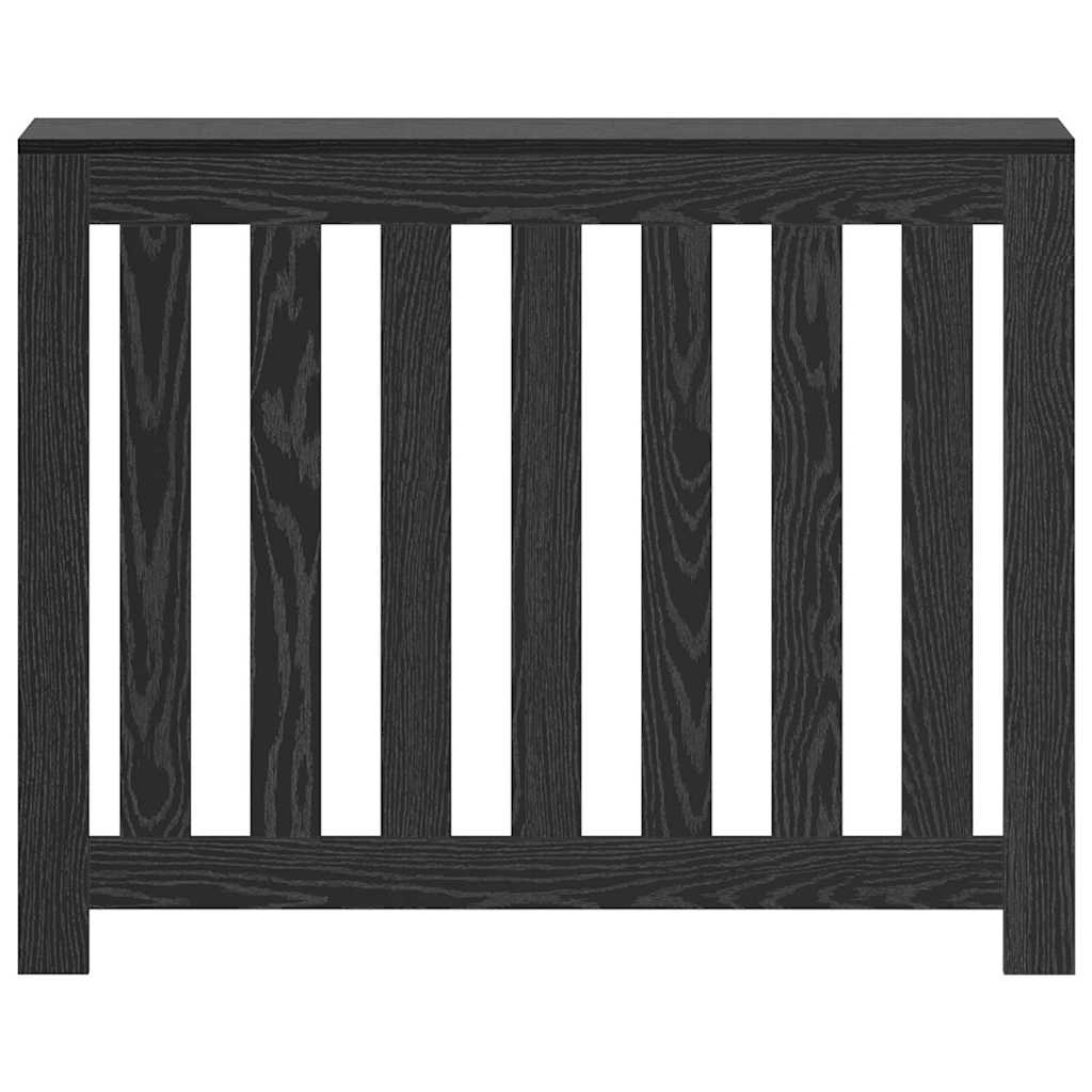 Radiatorafdekking Zwart Eiken 104 x 20 x 82 cm Bewerkt hout