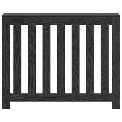 Radiatorafdekking Zwart Eiken 104 x 20 x 82 cm Bewerkt hout